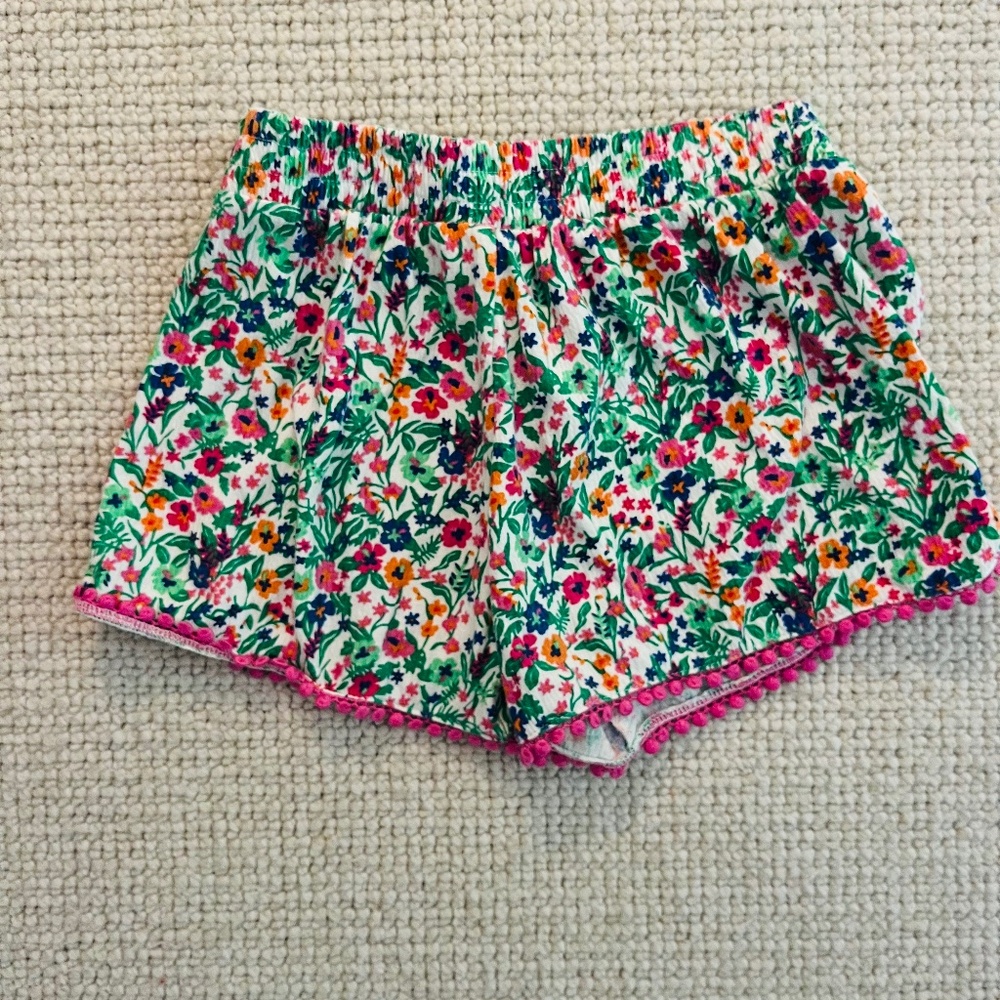 J Crew Factory Girls Floral Pom Pom Shorts (8) - Picture 5 of 6